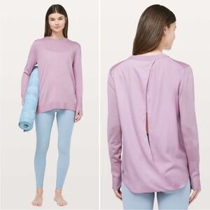 Lululemon Still at Ease Cashmere Pullover Lavender Mauve M